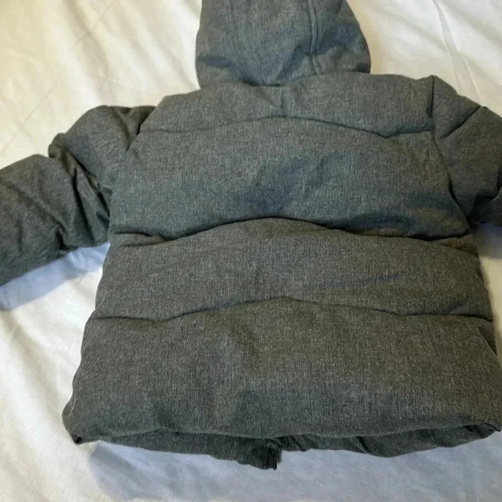 Rolls & RollaSherpa Lined Mini Fur Trim Hooded Puffer Jacket  6-9 months Gray